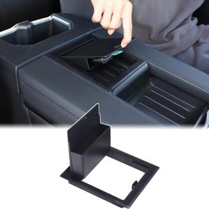 Aunginsy Armrest Hidden Storage Box Compatible with Toyota Tundra 2022-2025 Center Console Handrail Privacy Storage Box Organizer Tray Armrest Storage Box Container Insert Pallet Manager Accessories (Matte Black)