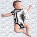 Waterproof Crib Mattress Protector Pad 28" x 52",Non-Slip & Absorbent Mattress Pad for Baby Standard Crib/Bed, Quilted Machine Washable White