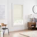Eclipse Kylie Total Privacy Blackout Cordless Lined Window Roman Shade for Living Room, 35 in x 64 in, Ivory, 9.25"W x 38.98"H