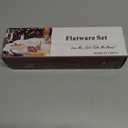 Berglander 20 Piece Titanium Gold Plated Stainless Steel Flatware Set, 20 Pieces Golden Silverware Set, Golden Cutlery Set, Service for 4 (shiny Gold)