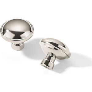 Khtumeware 10 Pack 1-1/4 Inch Polished Nickel Cabinet Knobs Solid Round Dresser Drawer Knobs Simple Cabinet Hardware for Cupboard Drawer Pulls