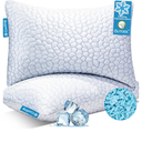 QUTOOL Cooling Pillow for Sleeping 2 Pack,Luxury Shredded Memory Foam Bed Standard Pillows Set of 2,Cool Pillow for Hot Sleepers Adjustable Firm Pillow for Side,Back,Stomach Sleepers Soft Yet Support