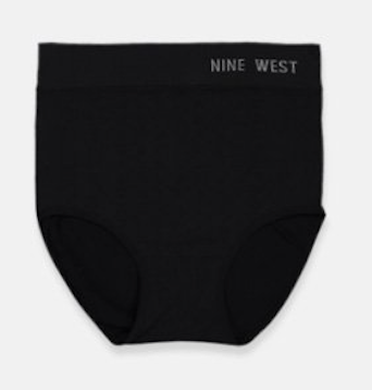 Nine West Women's Underwear Black Comfortable and Stylish Black Seamless Panties with a Wide Waistband.Perfect for Everyday Wear, Size M 