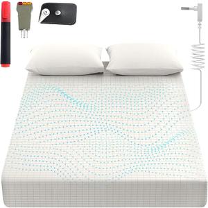 Grounding Sheets King, 90% Organic Cotton+ 10% Pure Silver Fiber,Grounded Bed Sheet Kit, Deep Pocket Grounded Bed Sheet, Relieves Pain - Used for Healthy Sleep Therapy (White, King)