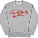 Vintage Indiana Hoosier State Distressed Pride apparel Sweatshirt, L, Grey