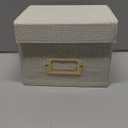 ZICOTO Beautiful Greeting Card Organizer Box With Dividers - Sturdy Linen Storage Box Easily Organizes All Your Greeting Cards in Style - Cute Card Holder Safely Stores Up to 300 Small Or Large Cards