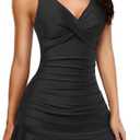 Yonique One Piece Swim Dress for Women Tummy Control Swimsuit Skirted Bathing Suit Modest Swimwear, Size: Medium