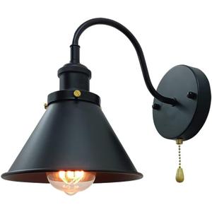 Vintage Black Farmhouse Wall Sconces,Industrial Gooseneck Wall Lamp (01-Gooseneck Wall Light)