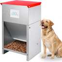 Dog Feeder Galvanized Metal Pet Food Auto Gravity Dispenser Dog 50lb