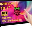 Raspberry Pi Screen, 10.1 Inch Touchscreen Monitor, IPS 1024600, Dual Built-in Speakers, HDMI Portable Monitor Compatible with Raspberry Pi 5/4/3/Zero, Driver Free