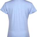 Women Golf Tennis Shirts,Athletic Women T-Shirts V-Neck Tops Short Sleeve Collarless Shirts (Blue, M)