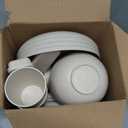 FOODLE Wheat Straw Dinnerware Set - Picnic, Camping Plates Cups and Bowls
BPA-Free & Safety Tested - Microwave & Dishwasher Safe - College Dorm Unbreakable Dishes - Great for Kids & Adults - For 4