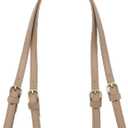 XIMEO 2 Pack Replacement Purse Straps Adjustable PU Leather Handles with Buckle for DIY Bag Making, Tote & Handbag Repair