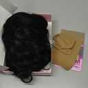 Eawwii Black Wig for Women Long Wavy 4x1 Lace Natural Hairline Glueless for Beginners Middle Part Synthetic for Daily Party Use 26Inch