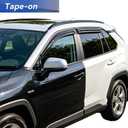 Extra Durable Window Visors Rain Guards Deflectors for 2019-2025 Toyota Rav4,Tape On Vent Visors for Rav4 19-25,Rain Deflectors for Car Windows