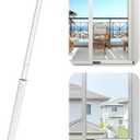 AceMining Sliding Door Security Bar,Heavy Duty Sliding Patio Door Lock Bar, 20-50inch Adjustable Multi-use Window Security Bars, Sliding Door Stopper, White, 1Pack