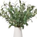 5PCS Faux Olive Branches for Vase Fake Plants with 72 Leaves Artificial Greenery Stems Green Branch Decoration Indoor 18 Inch