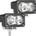 3 Inch Driving Lights 2Pcs 40W LED Pod Light Off Road Spot Light Bar Super Bright Work Flood Light Cube Combo LED Bumper Lights Fog Light for Truck ATV UTV SUV Motorcycle Boat,White Combo