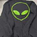 Green Alien Head Pullover Hoodie XL