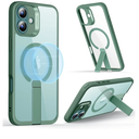 ESR for iPhone 16 Plus Case with Stand, Compatible with MagSafe, Magnetic Kickstand Case for iPhone 16 Plus, Military-Grade Protection Shockproof Case, Boost Series, Clear Green
