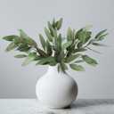 ANNIE&PANDA 3 Pack Faux Artificial Eucalyptus Stems with Faux Seeds 31'' Tall Fake Plants Leaves Olive Tree Branches Faux Greenery Stems for Bridal Wedding Bouquet Vase Table Centerpiece Decor