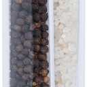 2 in 1 Salt and Pepper Grinder Stainless Steel Manual Pepper Mill Adjustable Coarseness Ceramic Spice Grinder Dual Refillable Salt Pepper Mill Shaker for Camping Travel Outdoor Home BBQ