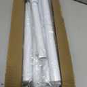 White Tension Curtian rod no drill, 42 to 115 inch Adjustable Heavy Duty black shower curtain rod for Windows bathroom Closet