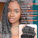Grey Braiding Hair Deep Wave Bulk Hair for Braiding, No Weft Curly Braiding Hair Extensions for Boho Braids Wet and Wavy Bohemian Braiding Bundles Hair Extensions (18 Inch, 200G, 1B / Gray)