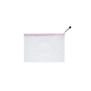 HLDInie Mesh Zipper Pouch Bag, A3 Zipper File Bag for Organizing Storage, Waterproof, Pink, 17" x 12"/44cm x 32cm
