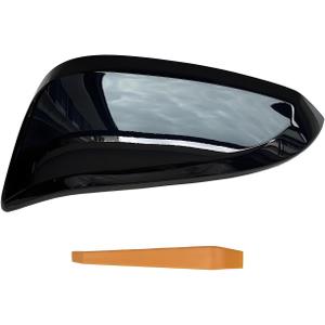 Left Driver Side Mirror Cover Cap Glossy Black, Compatible with Toyota RAV4 2013-2018 XLE/SE/LTD, RAV4 HV 2016, 4RUNNER 2013-2023 (Only for Models Without Side Camera)