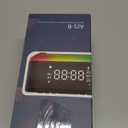 Alarm Clock Speaker Wireless Charger, Digital Alarm Clocks Bedrooms Bluetooth, Alarm Clock Dimmable Light Bedrooms Dual Alarm Snooze Dimmer 12 24H RGB Night Light Bluetooth USB AUX, White