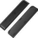 Computer Keyboard Wrist Rest Pad, Ergonomic Soft Memory Foam Wrist Support w/Anti-Slip Rubber Base, Black (Protein leather, 15.35 in*3.54 in*1.1 in)