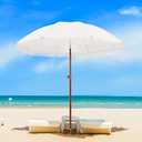 Kbrellaoutlets Patio Umbrella with UPF 50+ Protection, 8 Ribs, Push Button Tilt - Versatile Outdoor Shade for Garden, Courtyard, and Beach