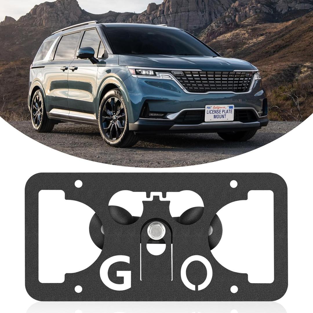 No Drill Front License Compatible with Kia Carnival Kia K5 Kia Seltos Kia Sorento Kia Spertage Kia Telluride License Plate Mount Plate Car Plate Frame Car Plate Holder
