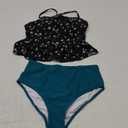 Coco Reef Women's Standard High Neck Tankini Top Swimsuit with Mesh Detail, Fiesta Floral, Small