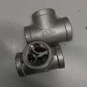 Beduan 3/4" Tee Female NPT T Shaped 3 Way Cast Pipe Fitting - Stainless Steel 304 (Pack of 2)