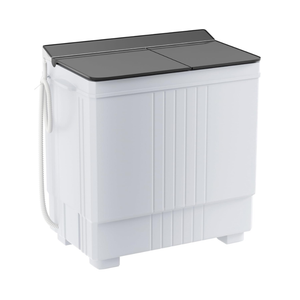 Elevon Portable Washing machine, 12 lbs Mini Compact Laundry Washing Machine, Twin Tub 12lbs Washer & 8lbs Spinner, Clothes Washer Machine with Drain Pump for Apartment, Dormitory and RVs