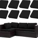 Outdoor Cushion Covers Set,8PCS Patio Furniture Couch Seat Slipcovers, Replacement for Sofa Sectional Chair(Black, CoverOnly)