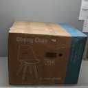 OLIXIS Dining Chairs Set of 4 Kitchen Mid Century Modern Chairs with Wood Legs and PU Leather Cushion for Living Room Bedroom Outdoor Lounge, Black