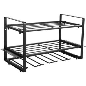 Abizarch Power Tool Organizer Drill Holder Wall Mounted Garage Tool Organizer and Storage Metal Drill Storage Rack 3-Tier Power Tool Organizer Heavy Duty Utility Storage Rack for Drill(20inch,Black)