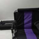 Stadium Seat with Back Support, Portable Fording Bleacher Chair with Cushion and Armrest, Cup Holder, Mesh Bag and Hidden Hook, Football, Soccer (Grey)