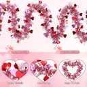 2 x 2 Pack 33 ft Valentines Day Decorations Valentines Heart Tinsel Garland St Patrick's Day Green Shamrock Hat Tinsel Garland for Tree Home Indoor Outdoor Irish Party Supplies Wedding Decor