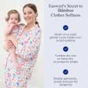 Newborn Baby Bamboo Viscose Knotted Gown Long Sleeve with Mitten Cuffs Sleeper Nightgown 0-3 Months (Aerial Alliance)