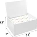 Watpot Acrylic Laundry Dryer Sheet Holder, Clear Dryer Sheets Container with Lid for Laundry Room, White