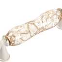 Txinmin Ceramic Cabinet Handles 6 Pack Dresser Cabinet Pulls 3" Hole Centers Euro Style Drawer Hardware - Ivory White