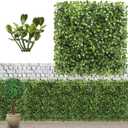 Luyue 12PCS 1010 Boxwood Panels, Artificial Grass Wall Panels Fake Greenery Backdrop Wall Grass Backdrop Artificial Plant Walls for Outdoor Indoor Garden Fence Backyard