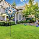 2 x Decorative Garden Stakes Wind Spinners Outdoor Clearance Metal Yard Art Gifts for Women Grandma Mom for Lawn Patio Yard Pathway Driveway Ornaments (Arc)