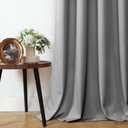 YoungsTex Light Grey Velvet Blackout Curtains 84 Inch Length 2 Panels for Bedroom, Thermal Insulated Drapes with Grommet Room Darkening Privacy for Living Room, 52 X 84 Inch