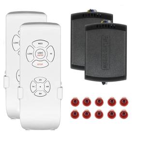 2 Pack Universal Ceiling Fan Remote Control Kit - 3-in-1 Wireless Mini Remote with Speed Control, Light Switch & Timer for Hunter, Honeywell, Harbor Breeze & Other Major Brands