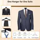 Plastic Extra Wide Suit Hangers, Pack of 15, Width: 17.7",Notched Shoulders & Metal Hooks, Black